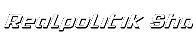 Realpolitik Shadow Italic font preview