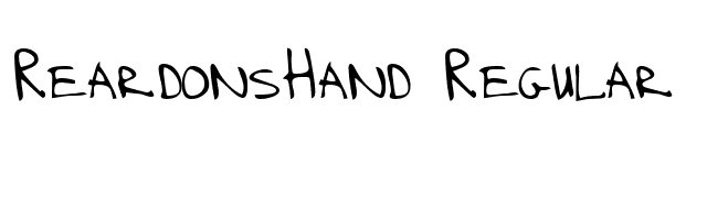 ReardonsHand Regular font preview