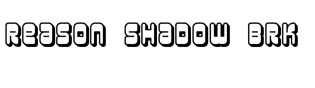 Reason Shadow BRK font preview