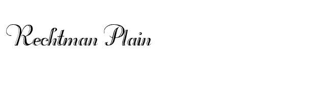 Rechtman Plain font preview