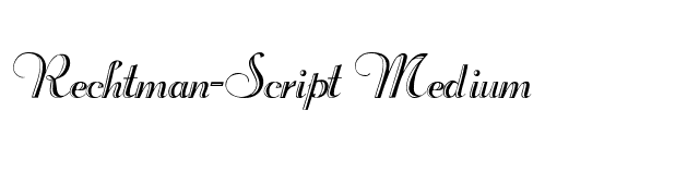 Rechtman-Script Medium font preview