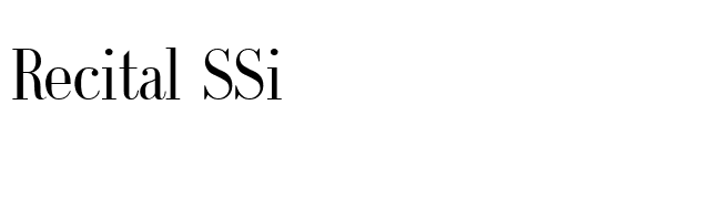 Recital SSi font preview