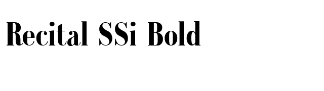 Recital SSi Bold font preview