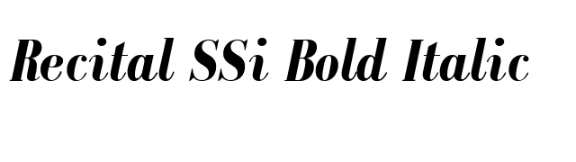 Recital SSi Bold Italic font preview