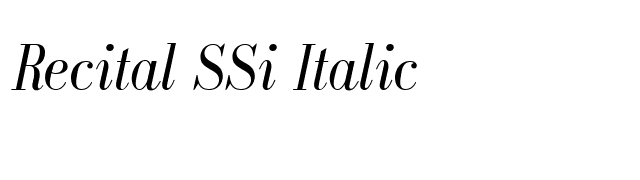 Recital SSi Italic font preview