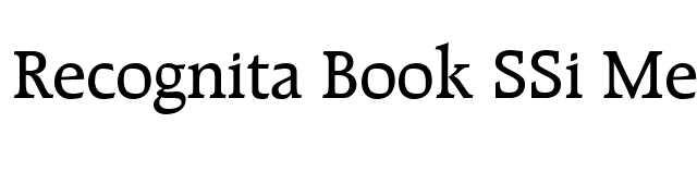 Recognita Book SSi Medium font preview