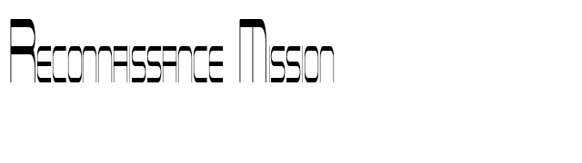 Reconnaissance Mission font preview