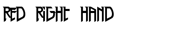 Red Right Hand font preview