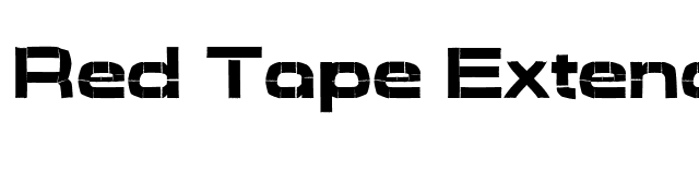 Red Tape Extended PDF font preview