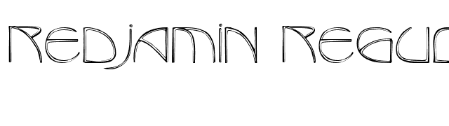 Redjamin Regular font preview