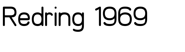 Redring 1969 font preview