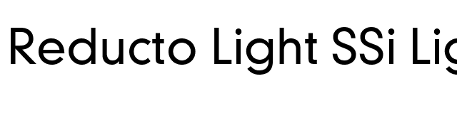 Reducto Light SSi Light font preview