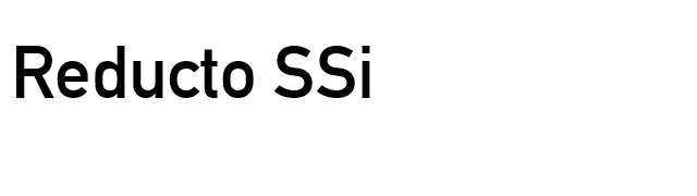 Reducto SSi font preview