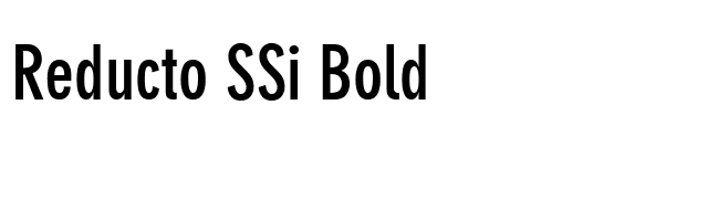 Reducto SSi Bold font preview