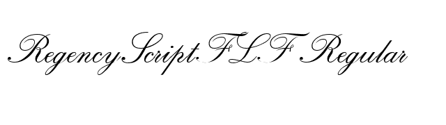 RegencyScriptFLF Regular font preview