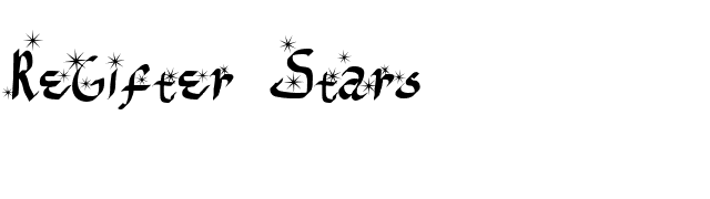 ReGifter Stars font preview