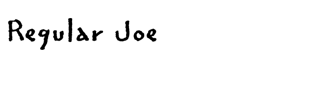 Regular Joe font preview