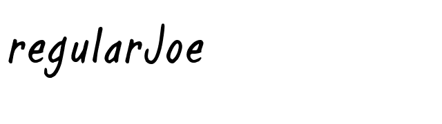 regularJoe font preview