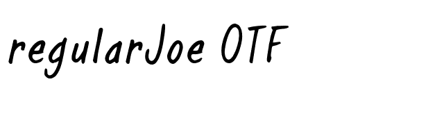 regularJoe OTF font preview