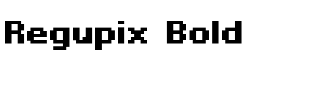 Regupix Bold font preview