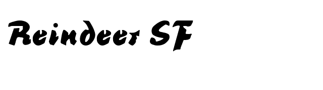 Reindeer SF font preview