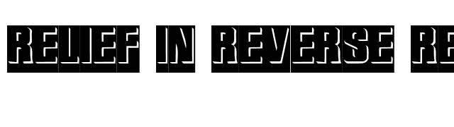 Relief In Reverse Regular font preview