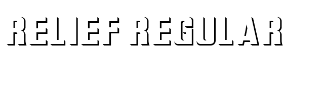 Relief Regular font preview