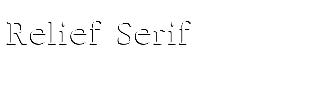 Relief Serif font preview