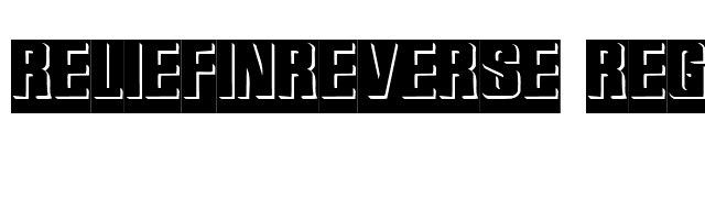 ReliefInReverse Regular font preview