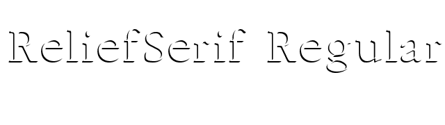 ReliefSerif Regular font preview