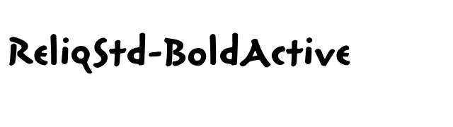 ReliqStd-BoldActive font preview