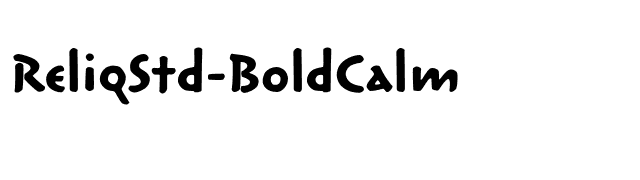 ReliqStd-BoldCalm font preview