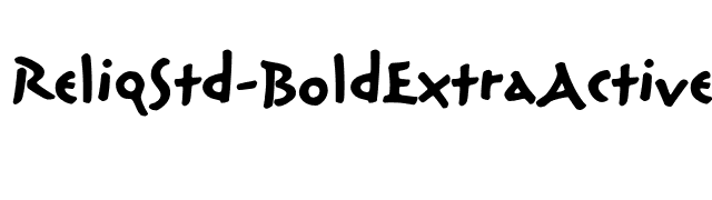 ReliqStd-BoldExtraActive font preview