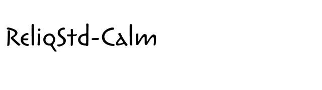 ReliqStd-Calm font preview