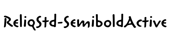 ReliqStd-SemiboldActive font preview