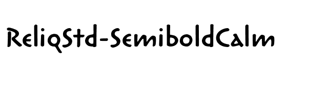 ReliqStd-SemiboldCalm font preview