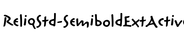 ReliqStd-SemiboldExtActive font preview