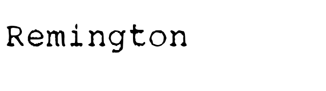 Remington font preview