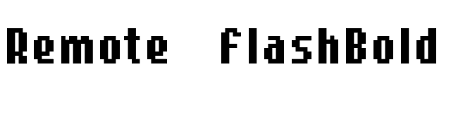 Remote-FlashBold font preview