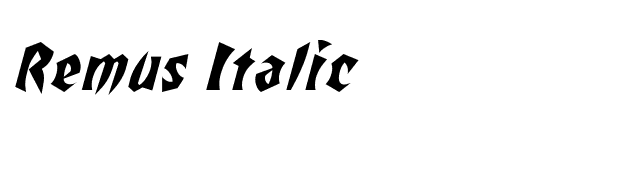 Remus Italic font preview