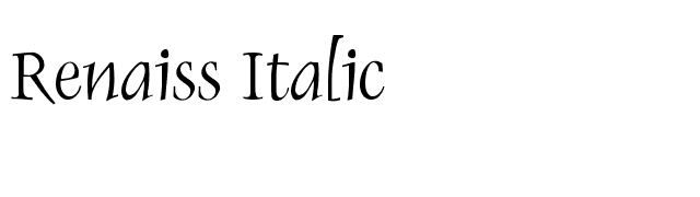 Renaiss Italic font preview