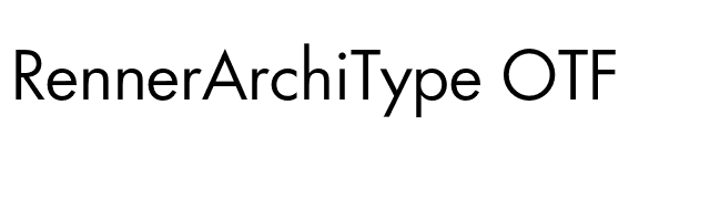 RennerArchiType OTF font preview