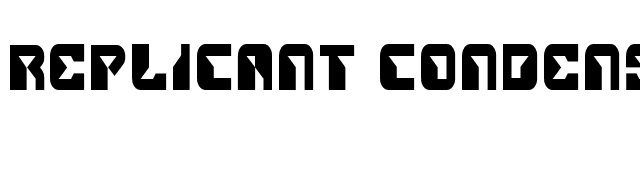 Replicant Condensed font preview