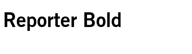 Reporter Bold font preview