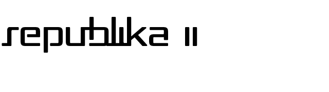 Republika II font preview