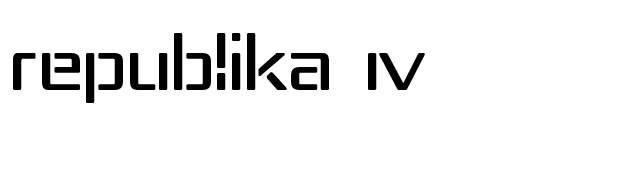 Republika IV font preview