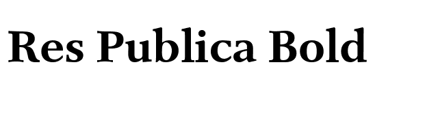 Res Publica Bold font preview