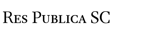 Res Publica SC font preview