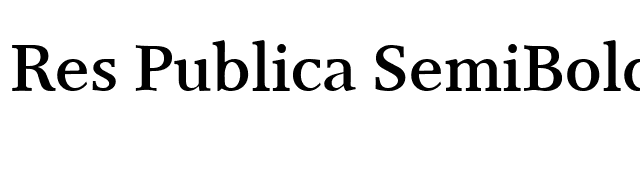 Res Publica SemiBold font preview