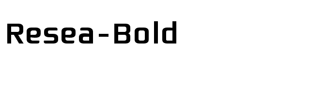 Resea-Bold font preview